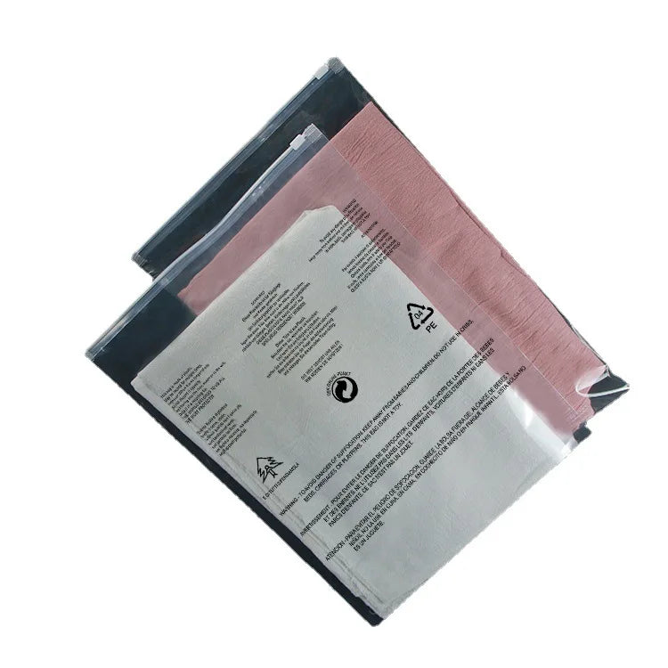 Recyclable Plastic T Shirt Clothing Ziplock Cpe Packaging Waterproof Clear Zipper Bags