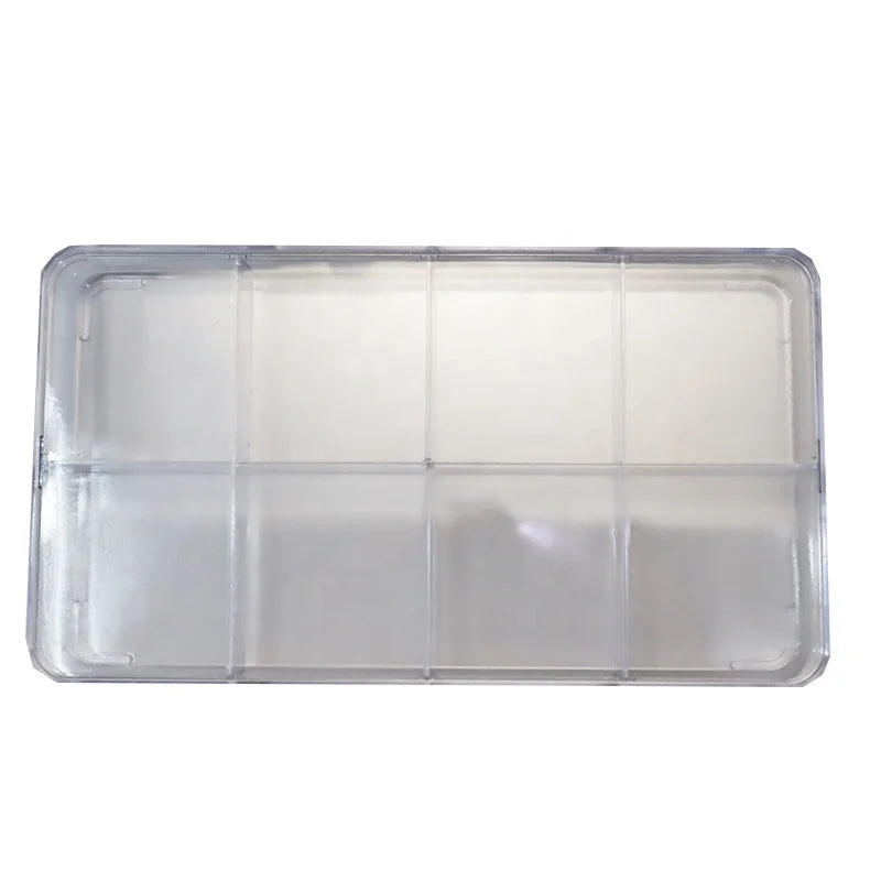 8 Big Grids Compartments Jewelry Cosmetics Craft Pills Beads Organizer Container Plastic PS Transparent Storage Box