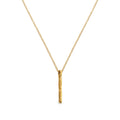 Chris April Trendy Design 316L Stainless Steel Pvd Gold Plated Minimalist Long Short Branches Pendant Chain Necklace