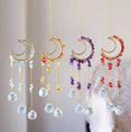Hand Wrapped Crystal Gravel Moon Crystal Window Decoration Home Decorations Garden Crafts Wall Decor Sun Catcher