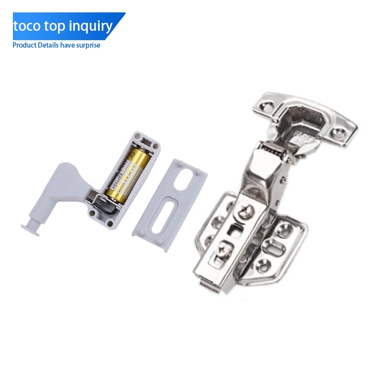 TOCO 35mm LED Light Hinge Modern Glass Door Hinges for Bedroom Kitchen Living Room Furniture Hardware Direct China Factory