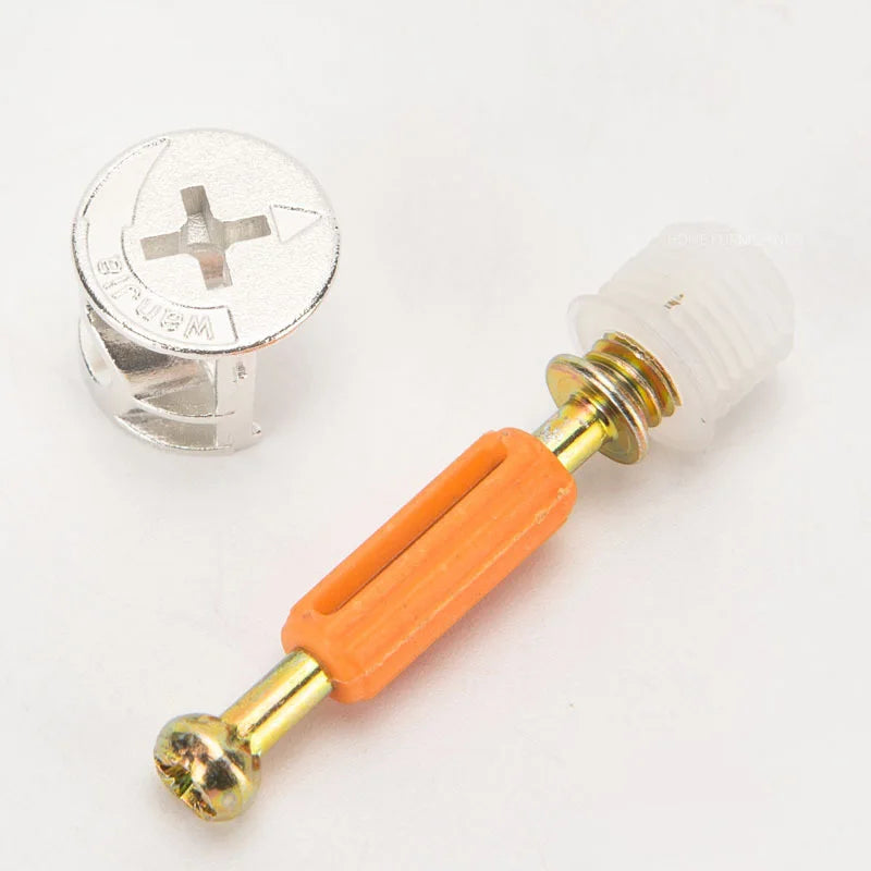 Thickened Three in One Connection Screw Eccentric Wheel Nut Wood Wnnecting Piece Nut Furniture Hardwareheel Cabinet Combined Co