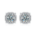 High Quality 5mm Moissanite Stud Earrings 925 Sterling Silver Hot Wholesale for Women Perfect Christmas Gift