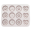 CHEFMADE WK9288 Carbon Steel Bakeware 12-Cavity Non-Stick Pattern Doughnut Donut Mold Cake Pan for Oven Baking