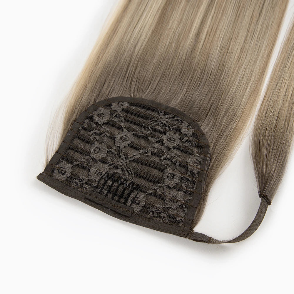 Popular 12A Grade Ponytail Hair Extensions Cuticle Aligned Double Drawn Natural Virgin Remy Human Hair Wrap Around Ponytails