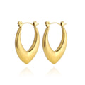 Factory Wholesale Waterproof Not Faded Smooth Surface 18K PVD Gold Plated Stainless Steel Tapered Chunky Hoop Earring Women