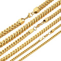 Yiwu DAICY 18K Gold Plated Wheat Chain Necklace Stainless Steel square Handmade Chain for Women Men Hip Hop Chain Accessories