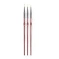 Good Quality Champagne Color Nail Art Line Painting Brushes With Metal Handle for DIY Drawing Pen Manicure Tools 3pcs/set