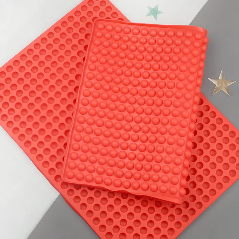 Custom Mini Biscuits Silicone Mold 468 Cavities Per Sheet Small Dot Microwave Oven BPA-Free Mat Cake Tools Silicone Hole Baking