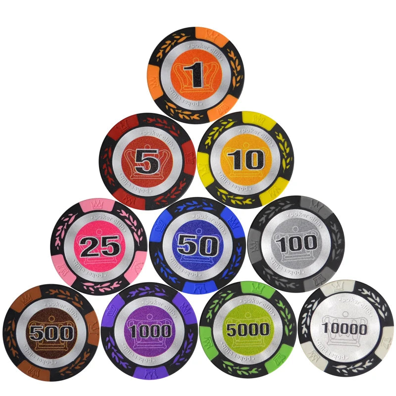 40 mm Crown Wsop Blank Poker Chip Set Oversized Rounders Low Price Casino Mini  Jetton Numbers Paulson Poker Chips