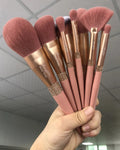 Wholesale 10pcs Pink Diamond Synthetic Hair Makeup Brush Set Custom Logo Queen Soft Eyeshadow Foundation Cosmetic Tools Face MegaBDM