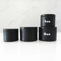 Factory Wholesale Luxury Food Safe Tinplate Matte Black Candle Tins 4oz 8oz 65x52mm 80x60mm Leakproof Plug-in Lid