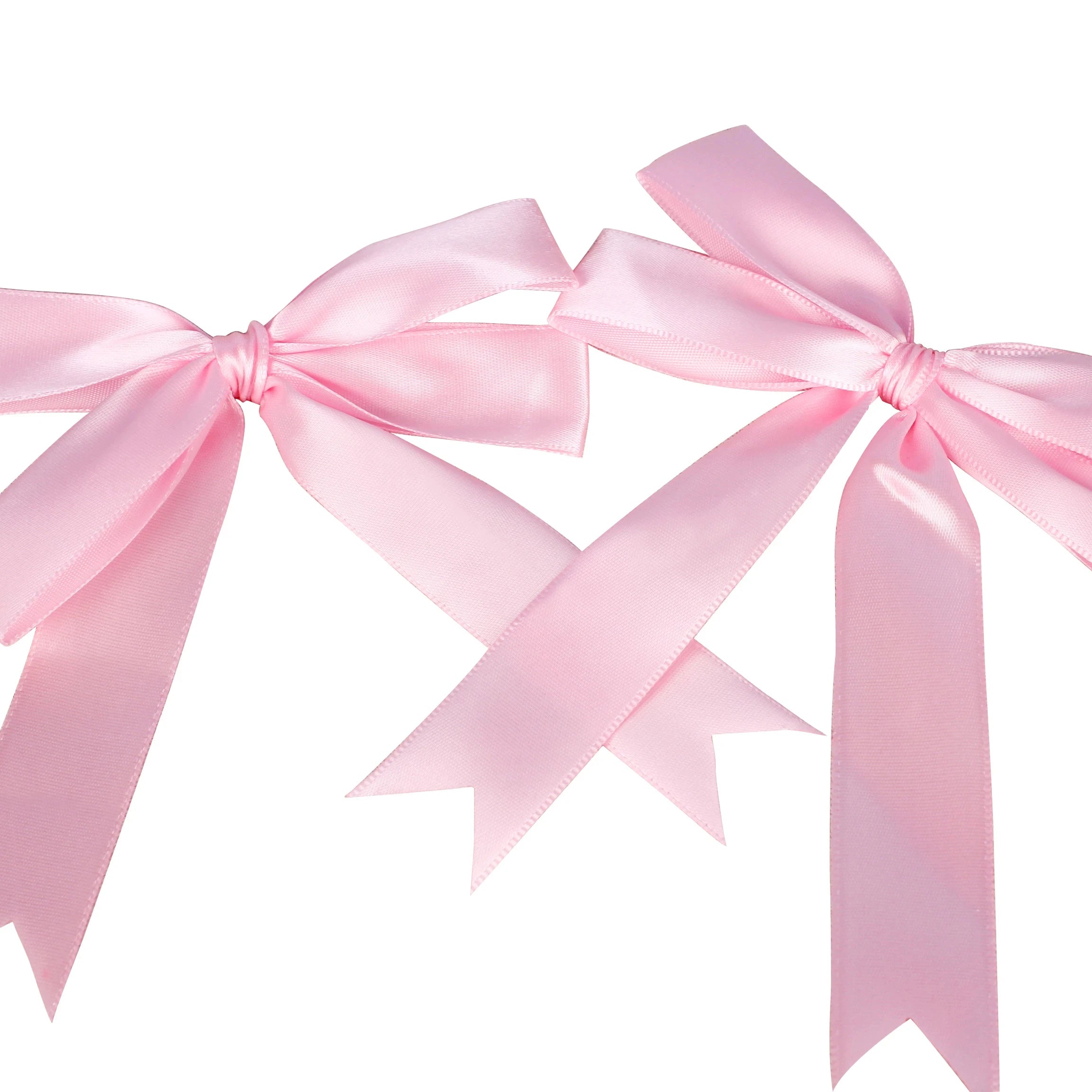 Decorative Bow Ribbons for Wedding Printed satin Ribbon for Single Face Pre Tied Ribbon Tie