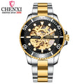 CHENXI 8805 Brand Classic Blue Men Watches Automatic Mechanical Wristwatch Male Waterproof Stainless Steel Watch Man