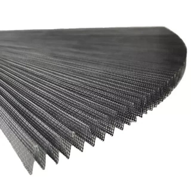 Modern Style Polyester+Fiberglass Plisse Mosquito Net Pleated Mesh Soundproof Waterproof Invisible Washable Window Screen Door