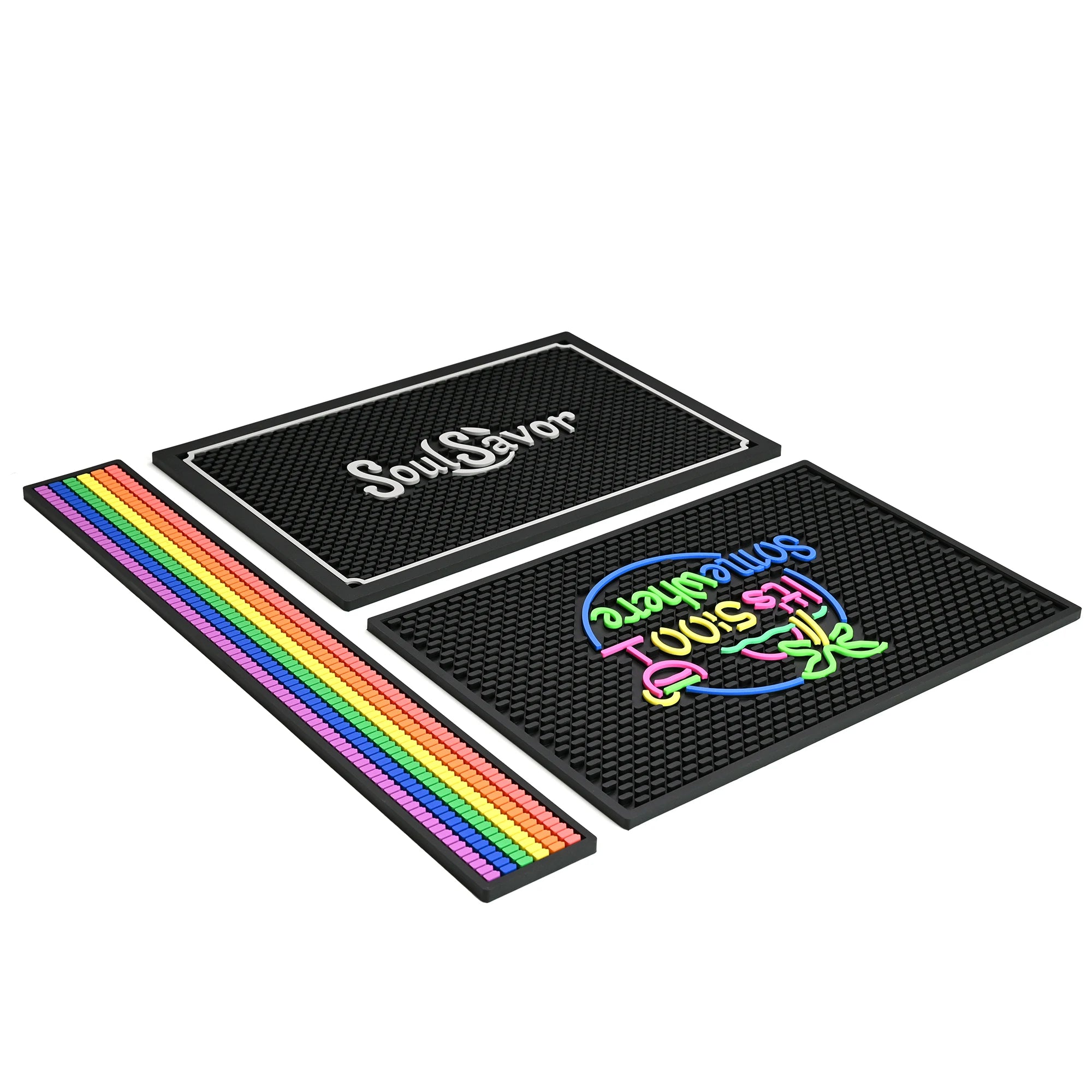 Personalized Embossed Logo Eco-Friendly Luxury Cocktail Beer Mat Bar Accessories Soft Rubber Material Customized Color for