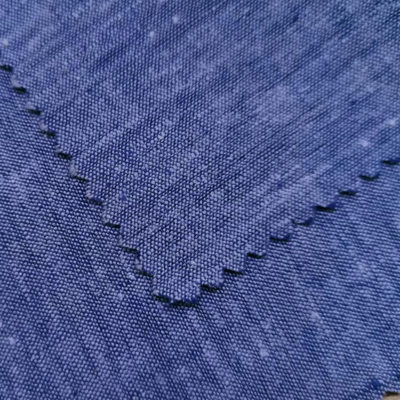 61020 Sustainable Eco-Friendly Stretch Hemp Organic Cotton Spandex Woven Yarn Dyed Chambray Fabric Lightweight Boys Girls Dress