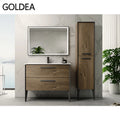 Wholesale Modern Luxury Eco-Friendly Floor Mounted Sink Mirror Vanity with MDF Melamine Board and Plywood Bathroom Cabinet