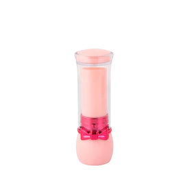 Korean Style Cute Pink Refillable Hot Stamping Private Label Luxury Lip Balm Cosmetic Lipstick Tube Container ABS/AS Material