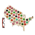 Wooden Beer Cap Collection Map Wooden Beer Cap Holder for Bottle Caps