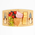Custom Kitchen Tools Wood Cutting Board and Bamboo Food Tray for Serving Cheese Pizza