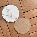 MDFSUB Custom Patterns Made Personalised 3mm Sublimation Blank Mdf coaster Round Sublimation Mdf coaster with Protective Film