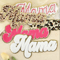 Glitter Mother's Day Embroidery Mom Patches Iron on Mama Chenille Patch for Clothing