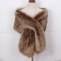 Lady Faux Fox Raccoon Fur Scarf Shawl Wrap Stole Fashionable Bride Accessory MegaBDM
