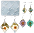 Diamond Earring Accessories Silicone Molds Jewelry Diy Making Crystal Drop Glue Resin Molds Round Hexagonal Geometric Shape