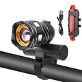 T6 Aluminum Zoom Waterproof Rechargeable Bike Front Light 1000 Lumen 3 Modes Super Bright Signal Light Bike for Night Riding