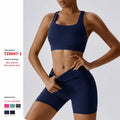 Quick Drying Breathable Fitness Yoga Suit Gym Pilates Training Workout Jogging Sportswear Women High Support Sport Bra Set