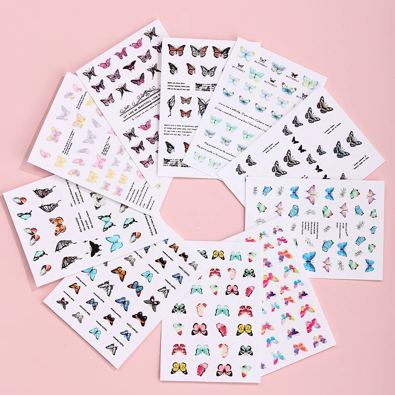 Wholesale Water Nail Decal Different Styles Plastic Nail Art Stickers & Decals for Nails