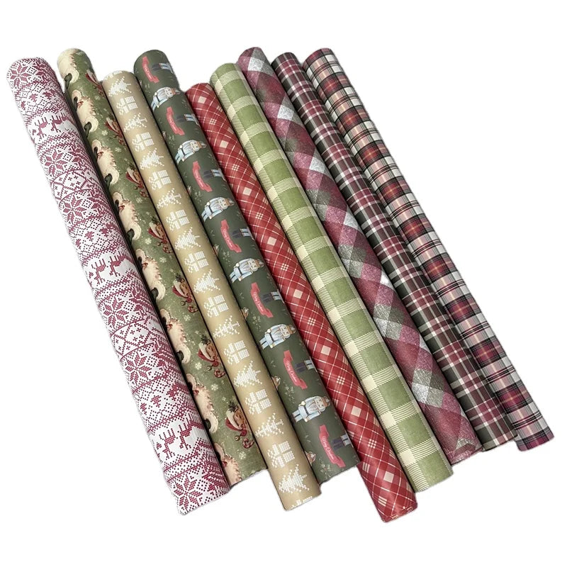 Wholesale 60gsm Christmas Wrapping Paper Roll Custom LOGO Full Printed Package Tissue Paper Gift Packing