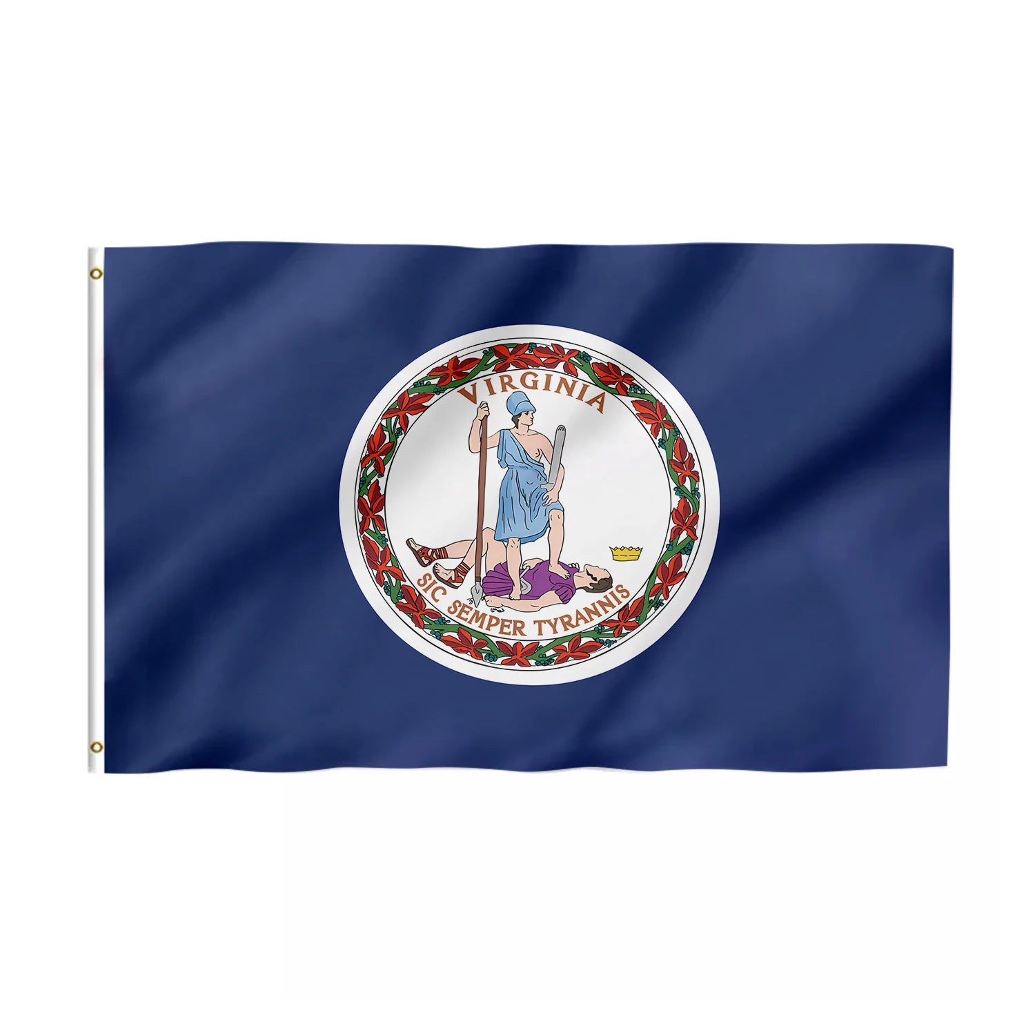 Promotional Product 48h Fast Delivery 3x5ft 100%Polyester Any Logo Screen Printing Used in School Custom Virginia State Flag