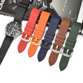 Customized Fluorine Rubber 20mm 22mm Rubber Watch Strap Quick Release Spring Bar FKM Rubber Watch Bands Strap