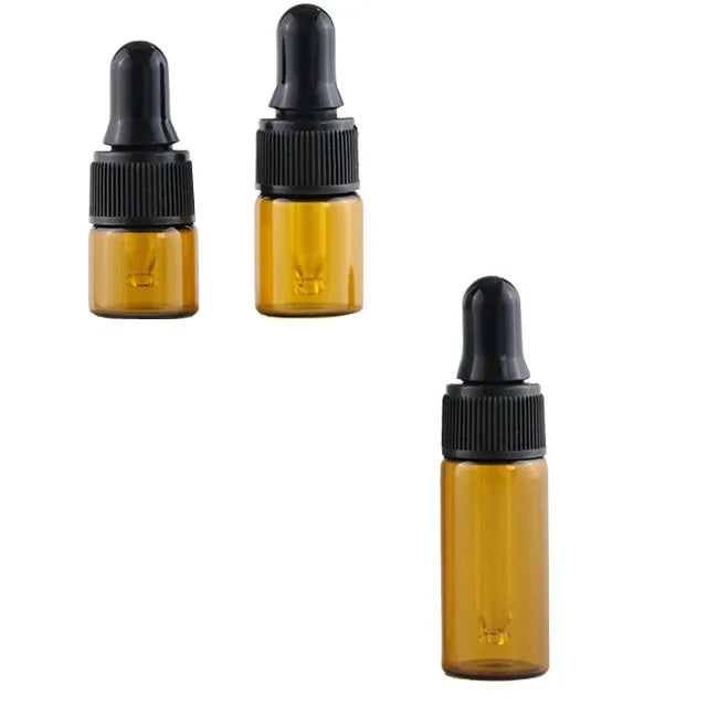 Factory Supply Essential Oil Glass Dropper Pull Tube Bottle Perfume Sub-Bottling 5ml Amber Sample Cosmetic Skin Care Cream