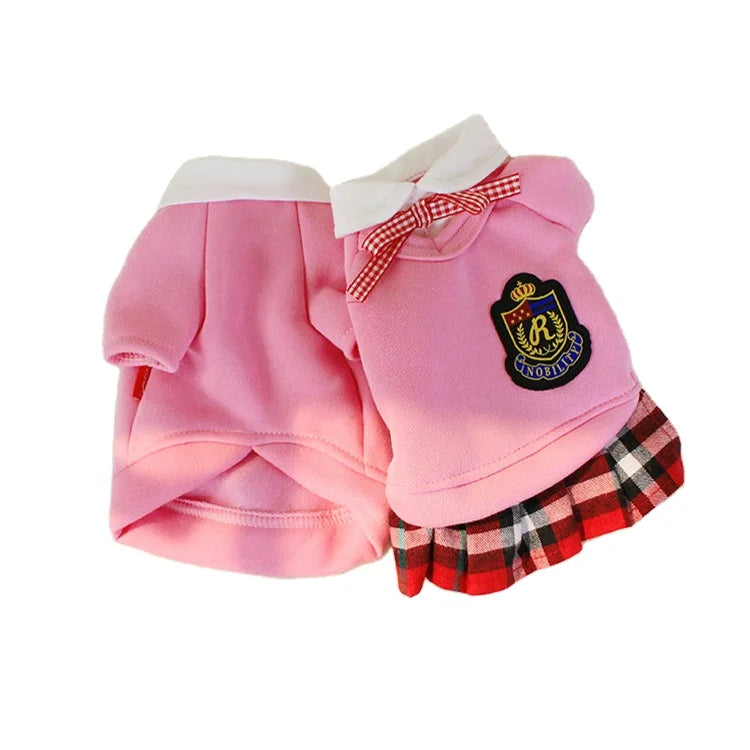 College Style Lovers Matching Suit Winter Valentine Dog Clothes Small