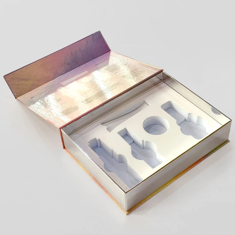 Wholesale High-End Recycled Materials UV Matt Lamination Embossing Rigid Boxes for Cosmetic Eye Cream Face Cream Loose Powder