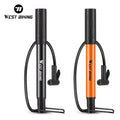 WEST BIKING Multifunctional Bicycle Pump Compact Portable Aluminum Alloy Fashionable Anti-Drop Locking Buckle Presta Schrader