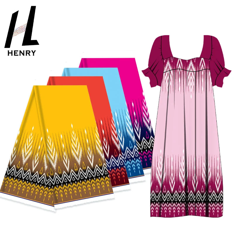 Henry Textiles Simple New Style Geometric Pattern Polyester Printed Fabric for Clothing & Dresses