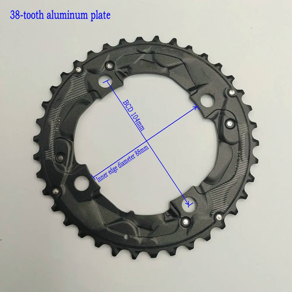 Double-Disk Repair Patch for Mountain Bike 20/22 Speed Two-Piece Mountain Tooth Disc Repair 38/36/28 Teeth