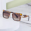 2024 New Gradient Square Shades Luxury Man Sunglasses Cat Eye Vintage Alloy Driving Sun Glasses Women