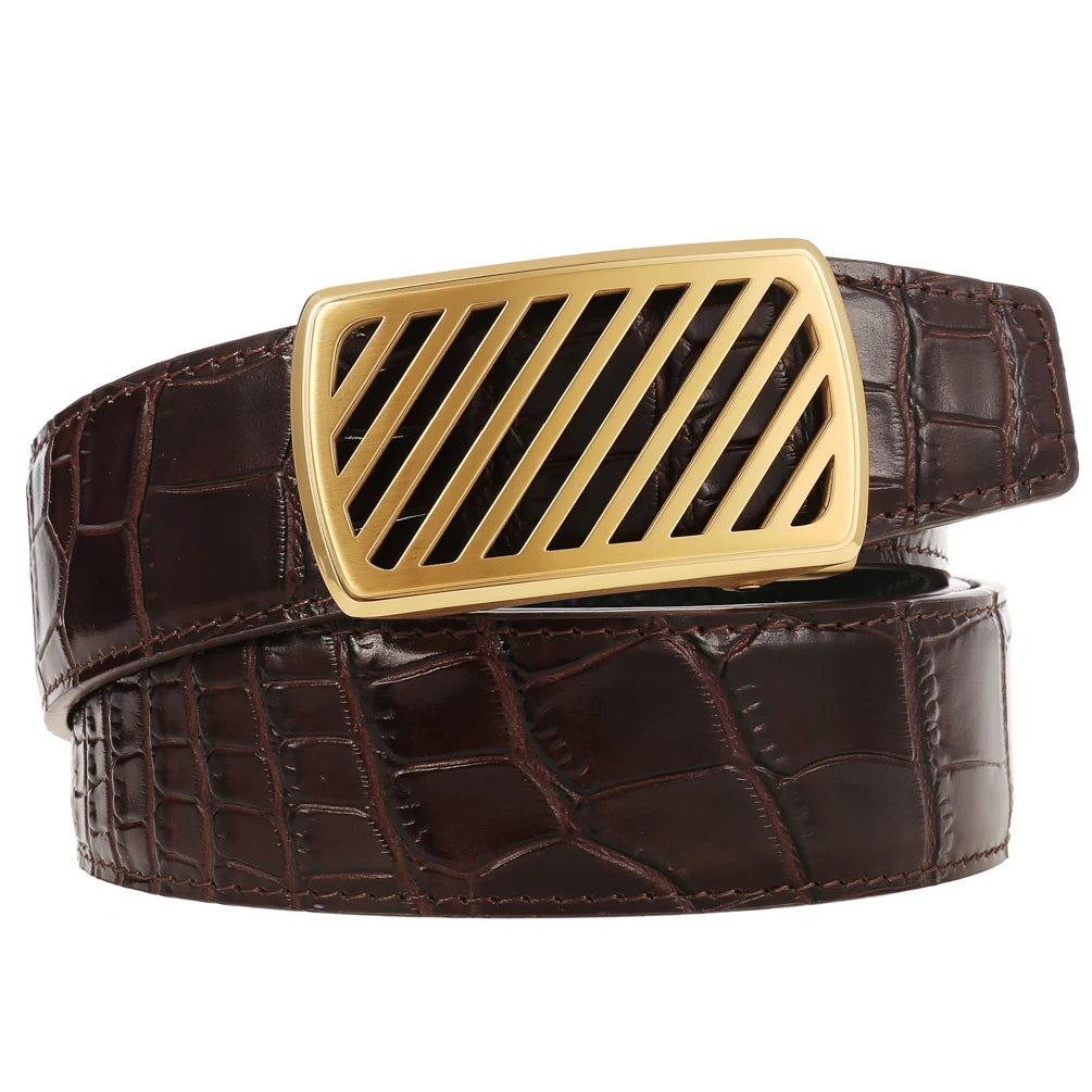 LY36-61462-8  Luxury Steel Buckle Men's Business Belt Wholesale Spot