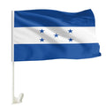 Promotion 100% Polyester Blue White Flag with 5 Stars Custom Honduras Window Car Flags and Brackets Including Silk Banners