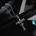 New Ins Stainless Steel Chain Men's  Necklace Punk Style Alloy Jewelry  Cross Pendant Necklace for Men