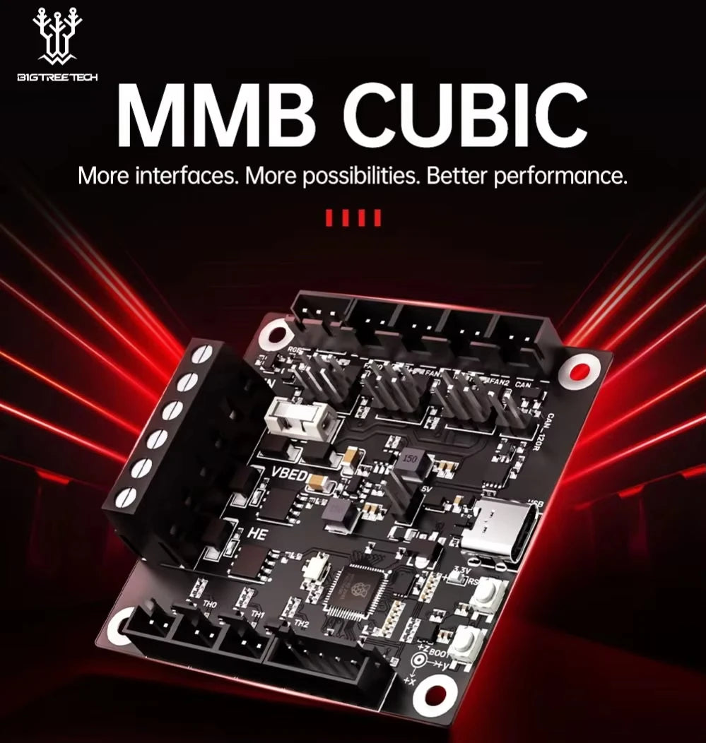 BIGTREETECH MMB Cubic V1.0 Expansion Board for MMB Motherboard Klipper 3D Printer DIY Upgrade