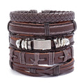 New Arrival Vintage Simple Braided Leather Bracelet Set Fashion Charm Bracelets for Men and Women