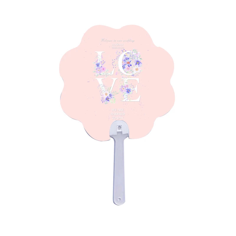 Sunflower Custom  Portable Double Sided Hand Fans Blank Sublimation Plastic Hand Fan