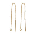 Real 14K Gold Filled GF Ear Threader Cable Chain W/Ring Wire for Jewelry Finding Making Earring Accessories
