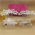 Factory Wholesale Custom Metal Bridal Headpiece Crystal Hairpin Bridesmaid Pearl Headwear for Weddings Featuring Rhinestone